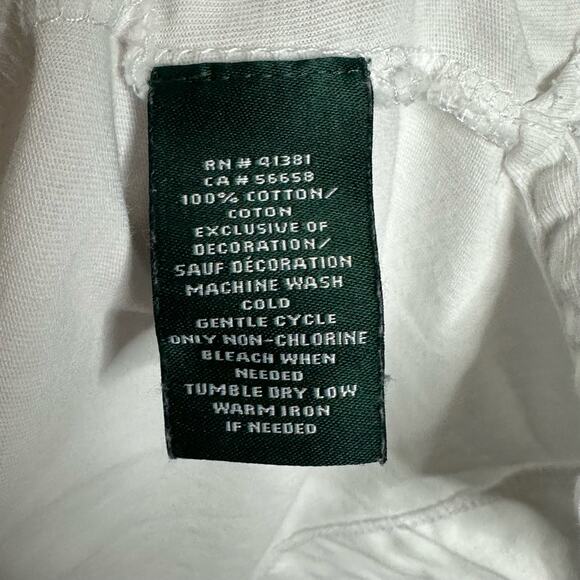 RALPH LAUREN WHITE V-neck Tunic boho beachy 3X - Picture 4 of 5